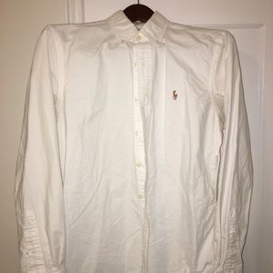 Ralph Lauren White Custom Fit Button Down (M)